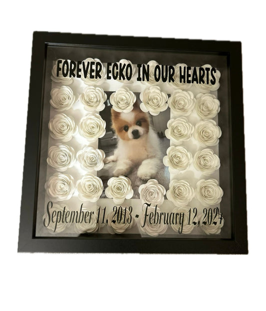 Large Rose Shadow Box